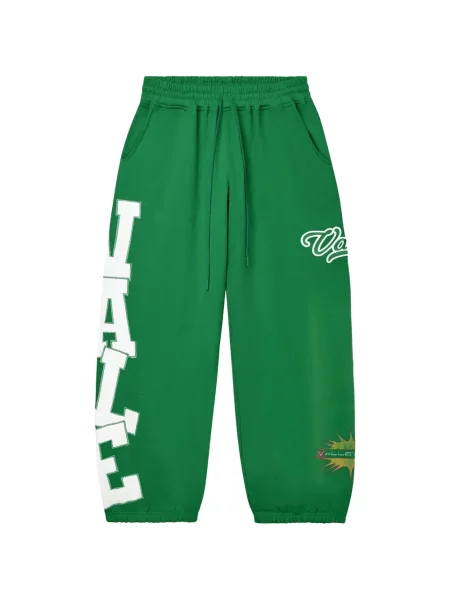 Pantaloni Vale alergare cu autograf verde