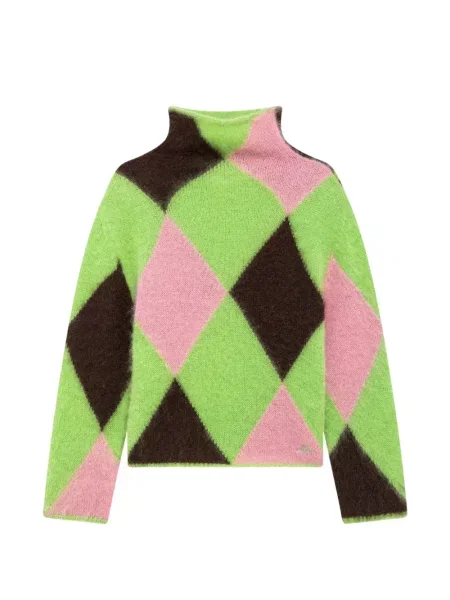 Pulover Msgm cu model argyle verde