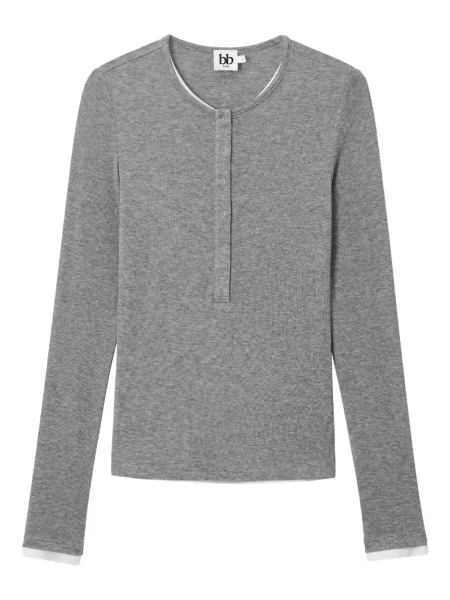 Długi top B+ab szary
