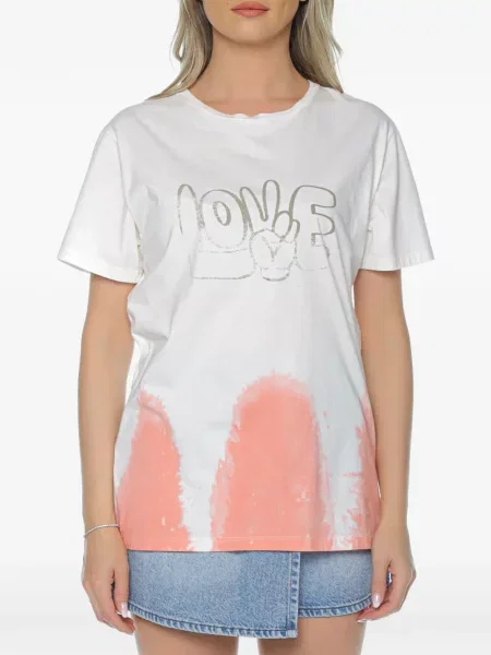 Tricou One Teaspoon cu imagine alb