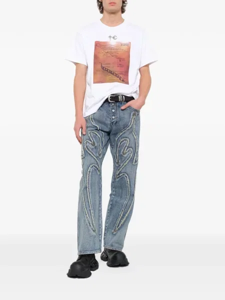 Tricou Thug Club cu imagine alb
