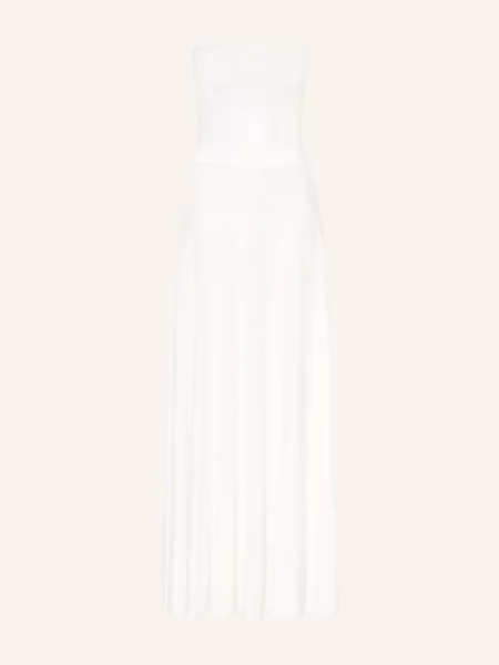 Alaïa Sukienka Z Lnu weiss biała