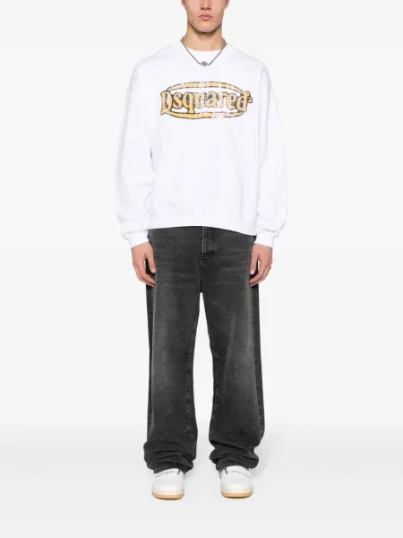 Raštuotas džemperis Dsquared2 balta