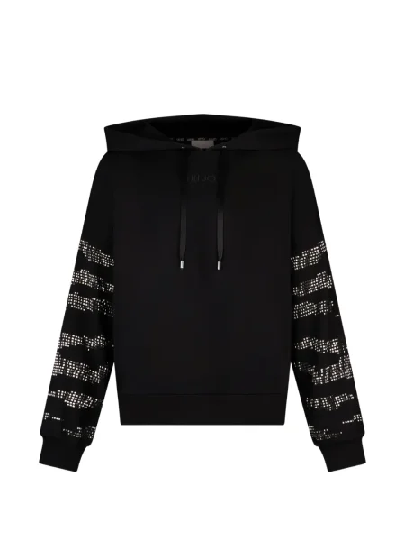 Długa sznurek ściągający bluza z kapturem Liu Jo czarna