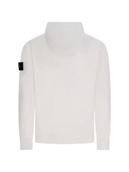 Hanorac cu glugă Stone Island alb