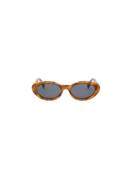 Okulary przeciwsłoneczne Fendi z logo brązowe