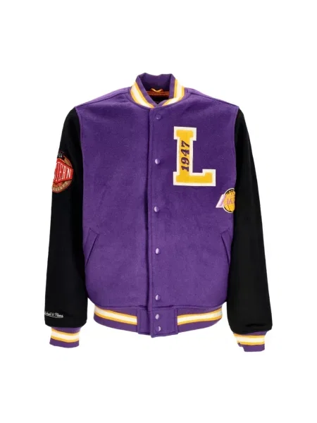 Kurtka Mitchell & Ness wełniana fioletowa
