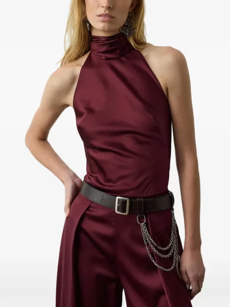 Scurt șapcă Polo Ralph Lauren cu broderie din jerseu maro