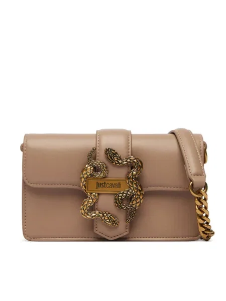 Just Cavalli torebka crossbody z imitacji skóry brązowa