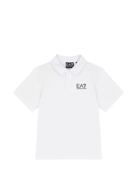 Koszulka polo dziecięca Ea7 Emporio Armani biała