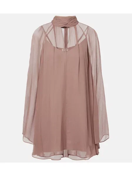 Rochie Staud din șifon bej