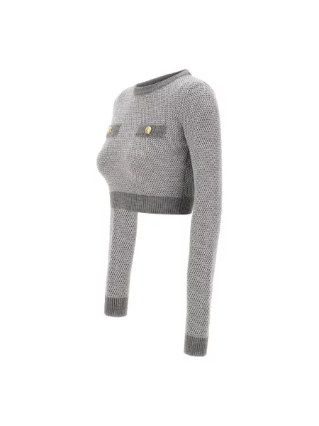 Sweter Elisabetta Franchi wełniany szary
