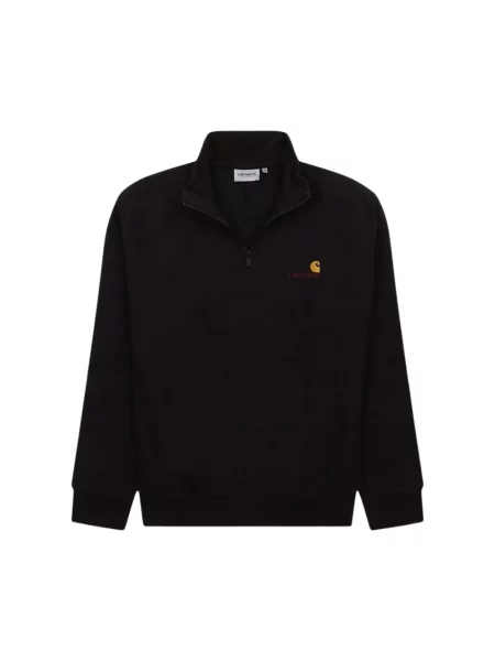 Carhartt WIP bluza Half Zip American Script Sweat z aplikacją czarny