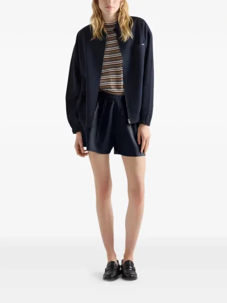 Scurt tricou Prada din jerseu maro