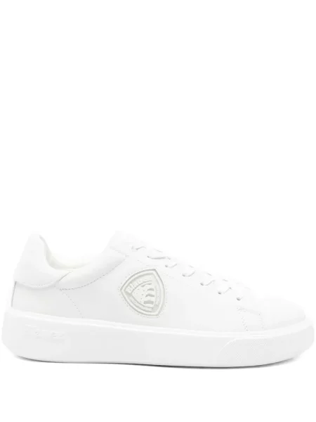 Sneakerși Blauer din piele alb