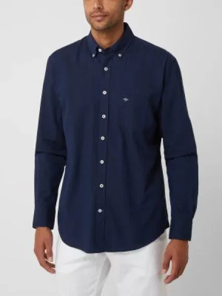 Koszula casualowa o kroju regular fit ze wzorem w model ‘All Season’ Fynch-hatton niebieska