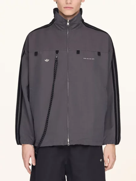 Adidas Originals Bunda tmavě / tmavě zelená / černá šedá