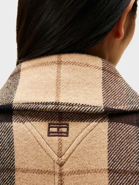 Шерстяное клетчатое пальто Tommy Hilfiger