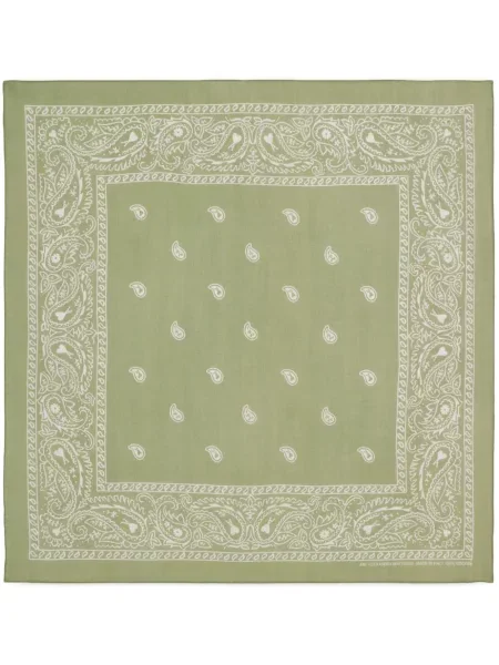 Fular Ami Paris cu imagine cu model paisley verde