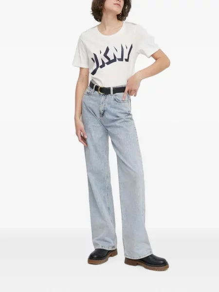 Tricou Dkny cu autograf alb
