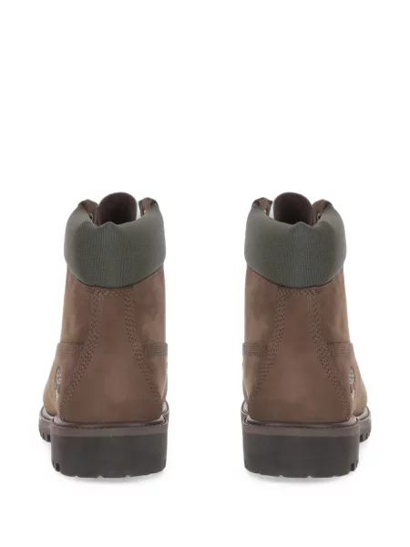 Fűzős csipkés bakancs Timberland autogrammal barna