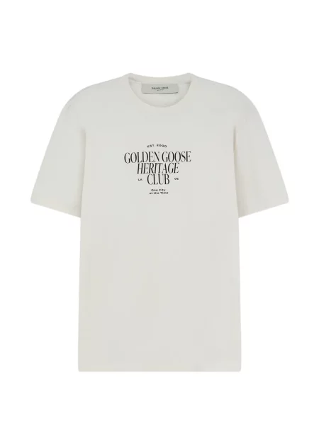 Tricou Golden Goose cu imagine alb