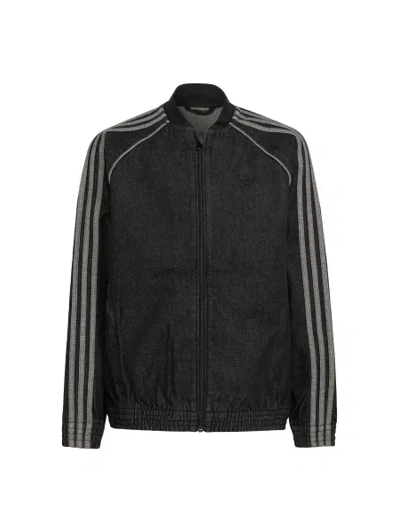 ADIDAS ORIGINALS Prijelazna jakna SST LOOSE DENIM TRACK antracit siva / traper crni