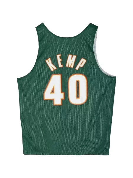 Reversibil vestă Mitchell & Ness plasă verde