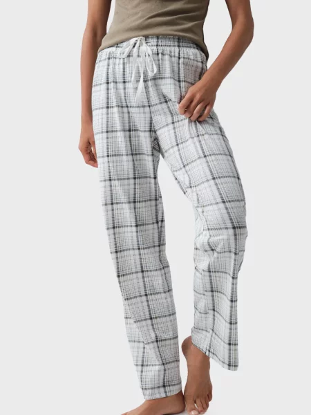 Клетчатые брюки Women'secret белые