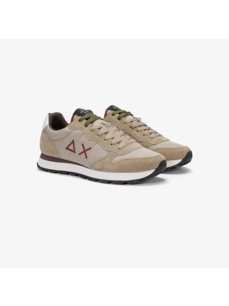 Sneakersy Sun68 skórzane beżowe