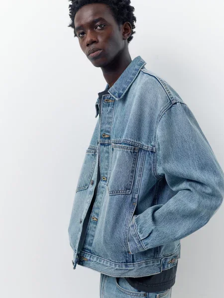 Pull&Bear Átmeneti dzseki farmer kék