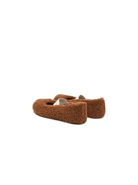 Moon Boot Gyapjú balerina | shearling barna