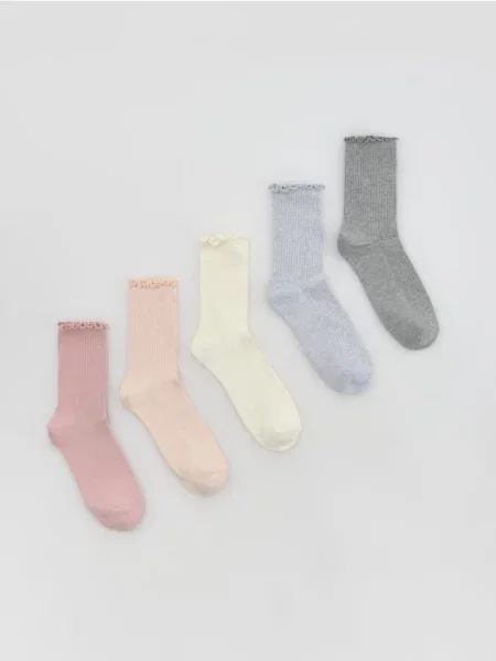 Reserved Довгі шкарпетки 5 штук пастельний рожевий