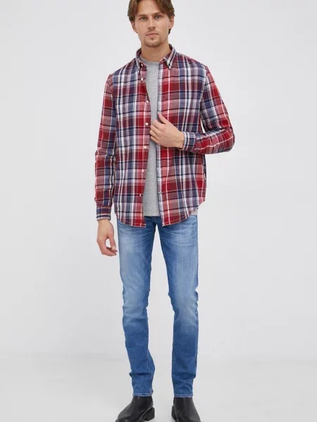 Меланжевый длинный лонгслив Pepe Jeans серый