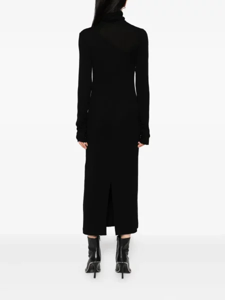 Rochie maxi Thom Krom cu mâneci lungi lungă de costum negru