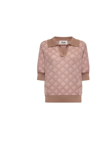 Sweter z golfem Silvian Heach z nadrukiem