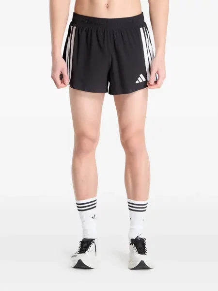 Lung hanorac Adidas cu dungi cu imagine negru