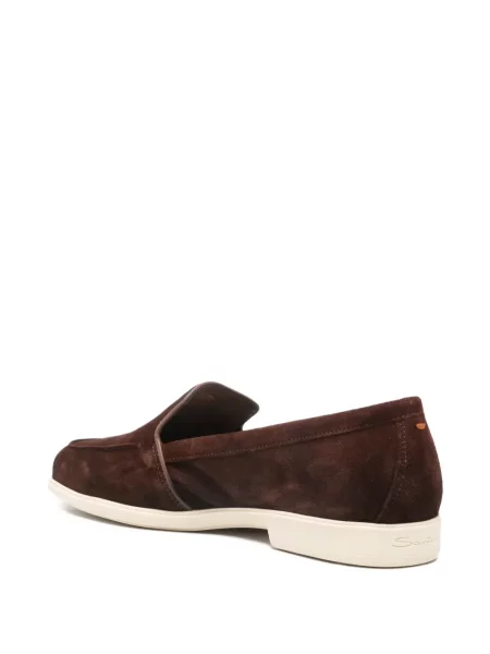 Pantofi loafer Santoni slip-on maro