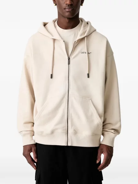 Hanorac cu glugă Off-white alb