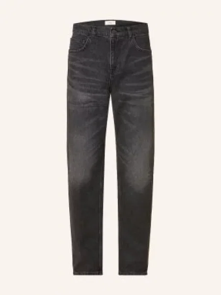 Les Deux Jeansy Ryder O Kroju Regular Fit schwarz czarne