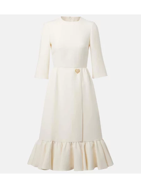 Rochie midi Valentino până la genunchi de costum alb