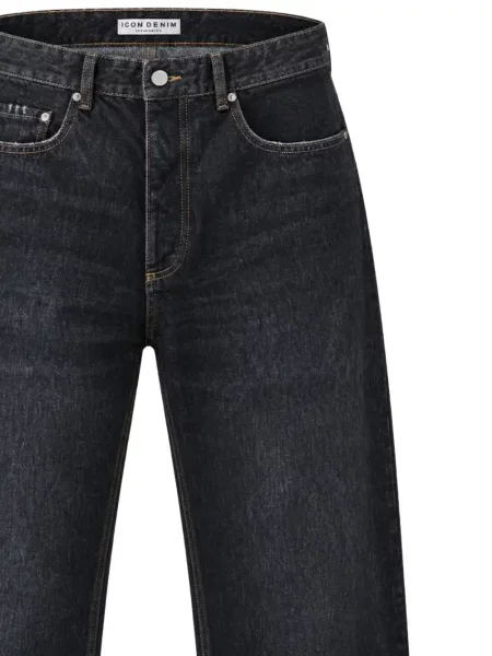 Traperice ravnih nogavica Icon Denim crna