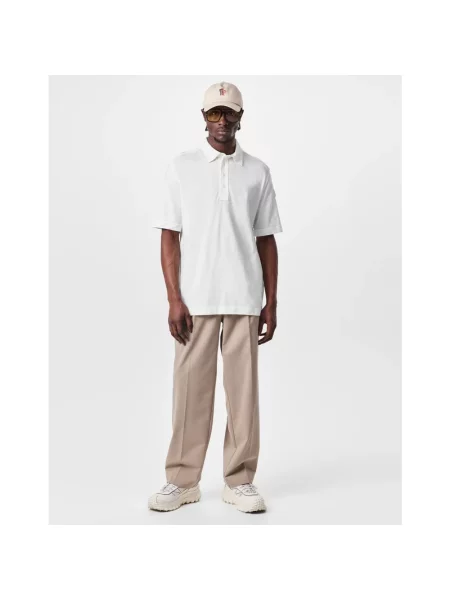 Koszulka polo Moncler z logo biała