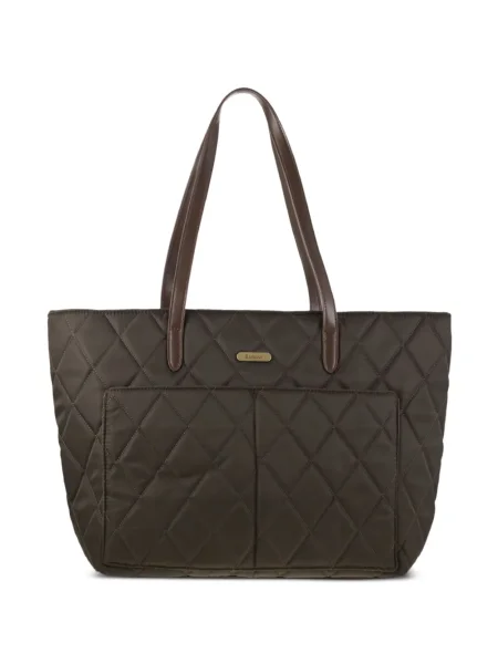 Matlasat geantă shopper Barbour maro