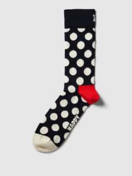 Skarpetki Happy Socks Big Dot Granatowo-biało-czerwone czerwone