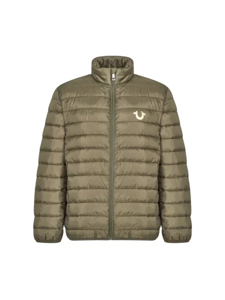 Kurtka puchowa True Religion z logo zielona