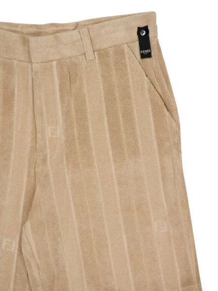 Pantaloni scurți Fendi cu dungi din jacard