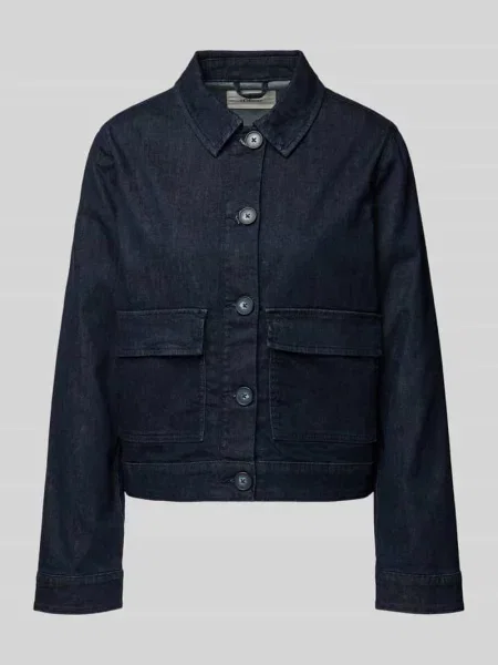 Kurtka koszulowa o pudełkowym kroju z denimu S.oliver Red Label niebieska