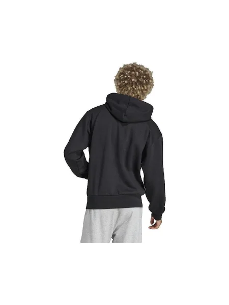 Fleecová mikina s kapucňou Adidas čierna