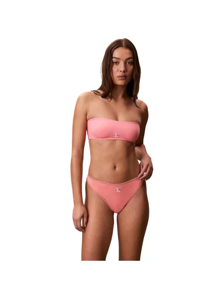 Chiloți tanga Calvin Klein Jeans roz